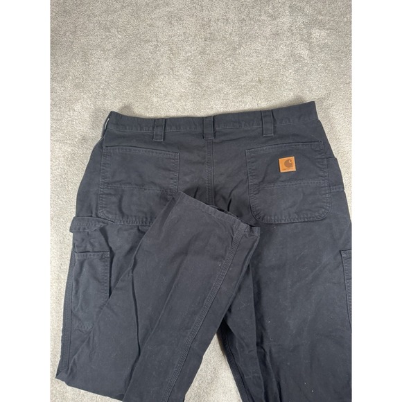 Carhartt Pants Mens 40x30 Black B151 Loose Original Fit Utility Workwear Cotton - Picture 1 of 8